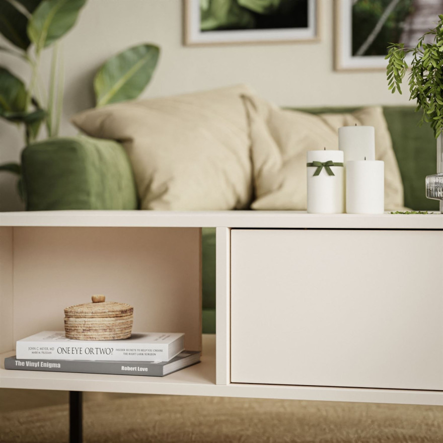 Komoda wysoka DELLE beżowa 103 cm