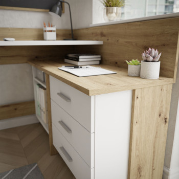 Eckschreibtisch ECKE Eiche artisan
