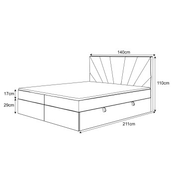 ASTEYA Kontinentalbett mit Bonellmatratze