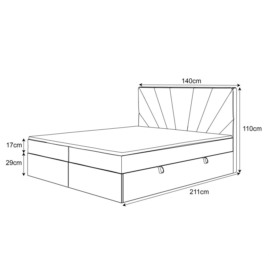 ASTEYA Kontinentalbett mit Bonellmatratze