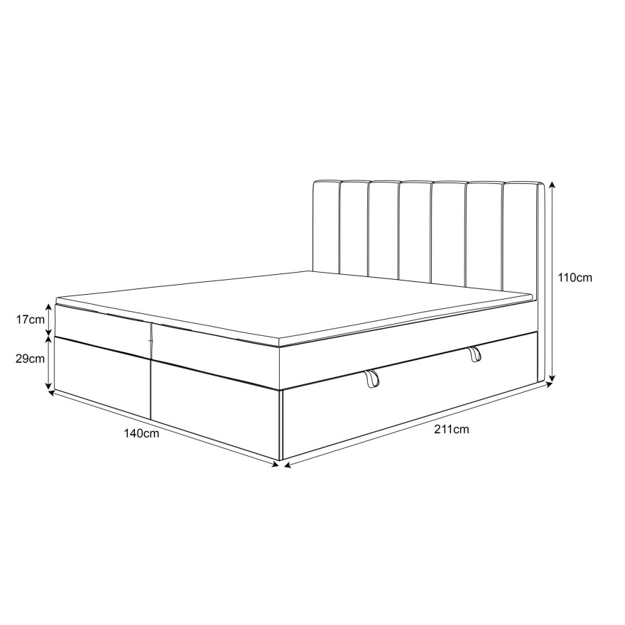 IDELLE Kontinentalbett mit Bonellmatratze