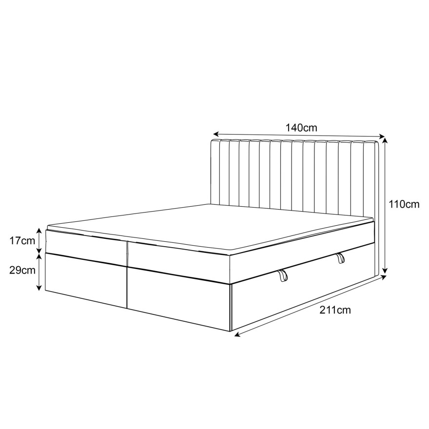 Kontinentalbett NOELLE mit Bonellmatratze