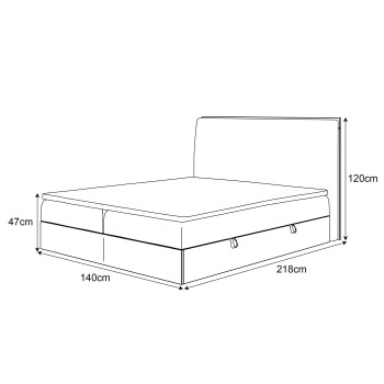 ARTES Kontinentalbett mit Bonellmatratze ARTES Kontinentalbett mit Bonellmatratze