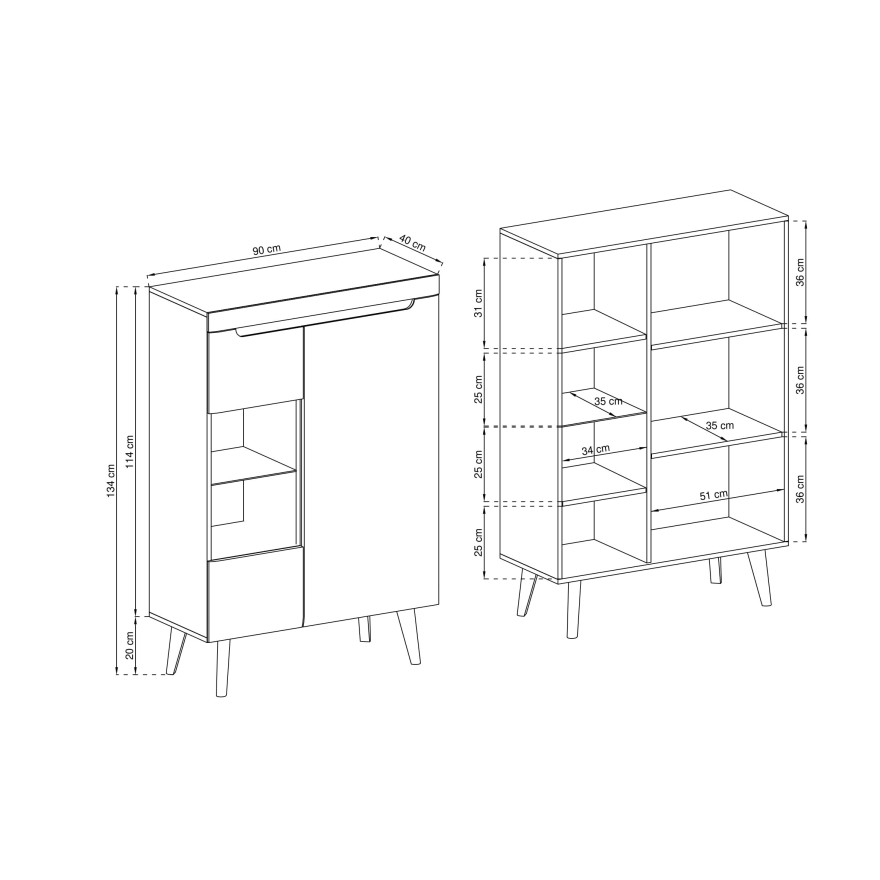 Wohnzimmerset NORDICA