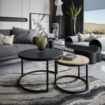 Runder Couchtisch CIRI MIX 2in1