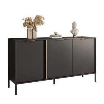 LARETTO dreitürige Kommode 153 cm 3D anthrazit