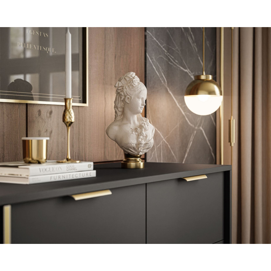 Schubladenkommode LARETTO 153 cm 3D2S anthrazit