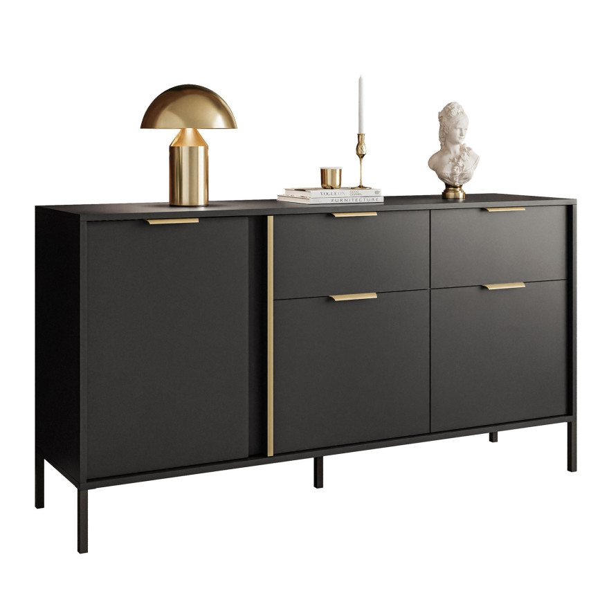 Schubladenkommode LARETTO 153 cm 3D2S anthrazit