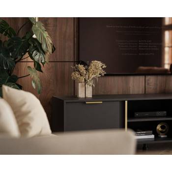 RTV Schrank LARETTO 153 cm anthrazit