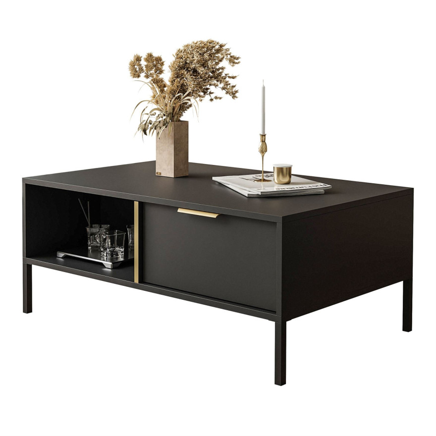 Couchtisch LARETTO mit Schublade anthrazit