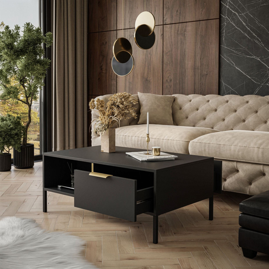 Couchtisch LARETTO mit Schublade anthrazit