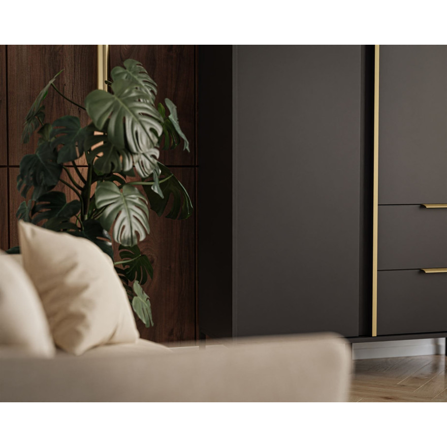 Hochkommode LARETTO 2D2S anthrazit