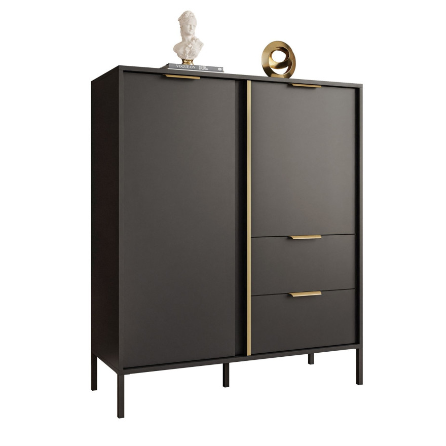 Hochkommode LARETTO 2D2S anthrazit