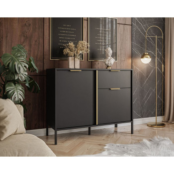 LARETTO 103 cm 2D1S Kommode anthrazit