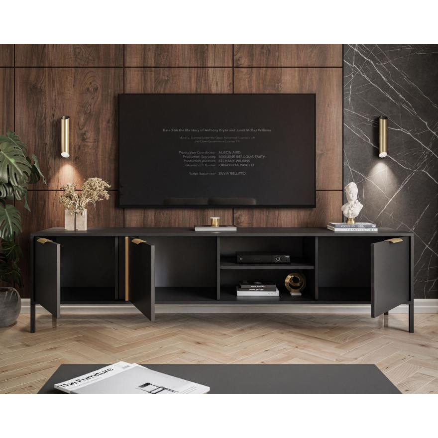 RTV Schrank LARETTO II 203 cm anthrazit