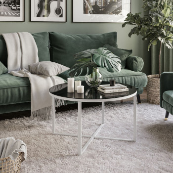 Runder Couchtisch CIRI-X GLASS hochglanz