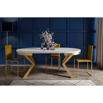 SEVILLA GOLD runder Klapptisch