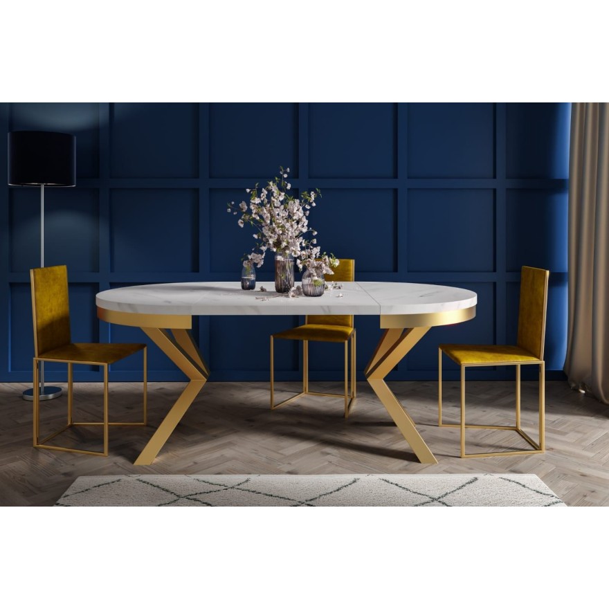 SEVILLA GOLD runder Klapptisch