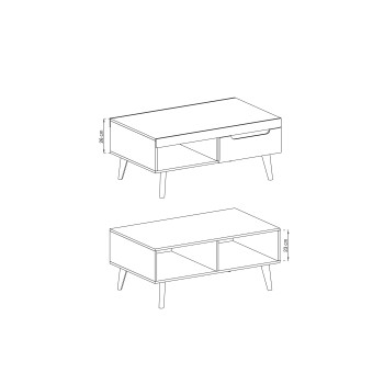 Couchtisch Kaffeetisch NORDICA