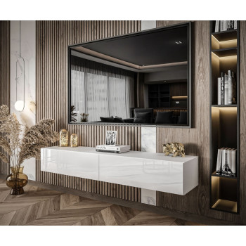 RTV Schrank COLETTE 175 cm weiß glänzend RTV Schrank COLETTE 175 cm weiß glänzend