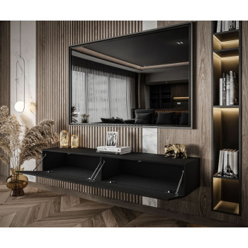 RTV  Schrank COLETTE 175 cm schwarz matt