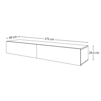 RTV  Schrank COLETTE 175 cm schwarz matt