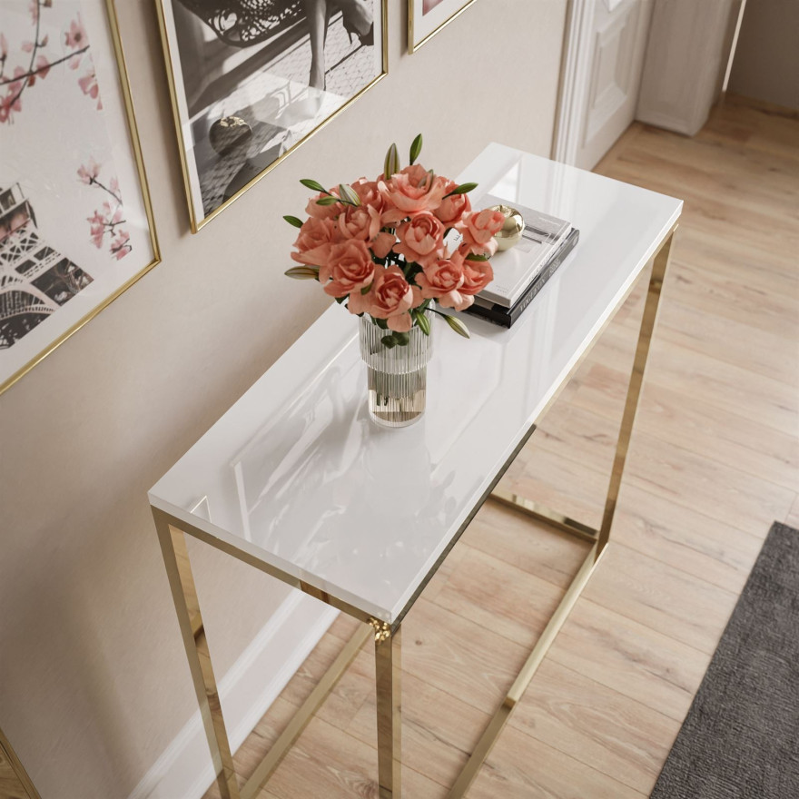 Konsole MODERN GOLD CHROM 80/100 cm