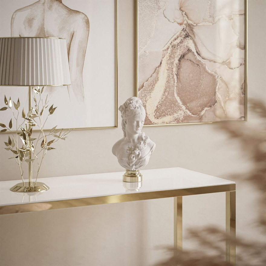 Konsole MODERN GLASS GOLD CHROM 80 100 cm