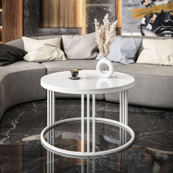 Runder Couchtisch LORI Hochglanz