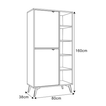 Regal ALOE RG80 Fischgrätenmuster Scandi