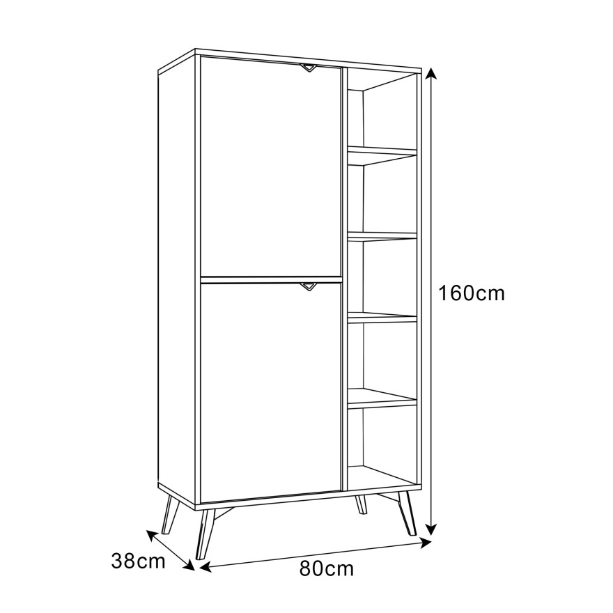 Regal ALOE RG80 Fischgrätenmuster Scandi