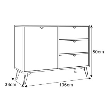 ALOE KSZD106 Kommode mit Schubladen