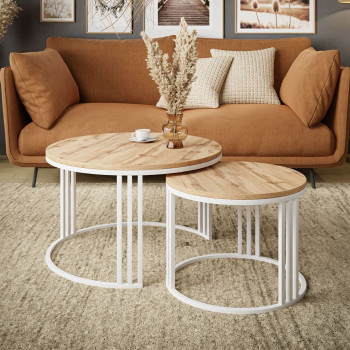 Runder Couchtisch 2in1 LORI LOFT