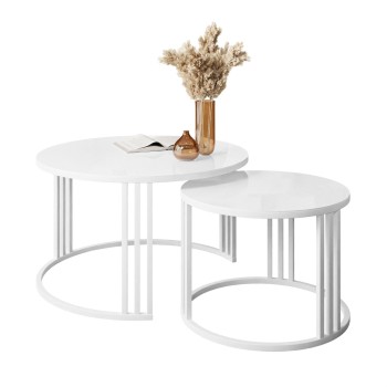 Runder Couchtisch 2in1 LORI GLASS Runder Couchtisch 2in1 LORI GLASS