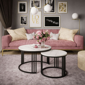 Runder Couchtisch 2in1 LORI LEVANTO