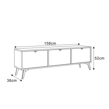 RTV Schrank ALOE Fischgrätenmuster Scandi