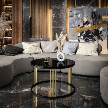 Runder Couchtisch LORI MIX Hochglanz