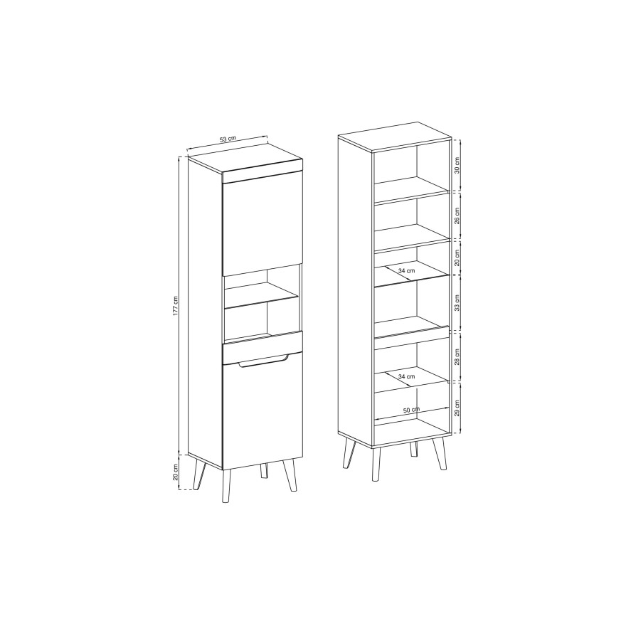 Wohnzimmermöbel Set ARTICA eiche artisan