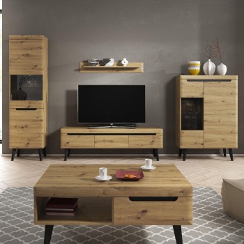 Wohnzimmermöbel Set ARTICA eiche artisan