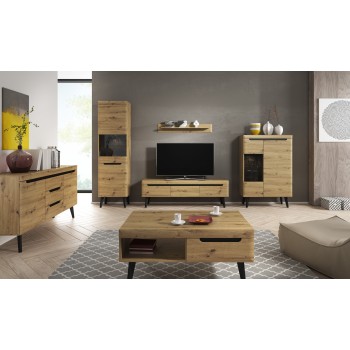 Wohnzimmermöbel Set ARTICA eiche artisan