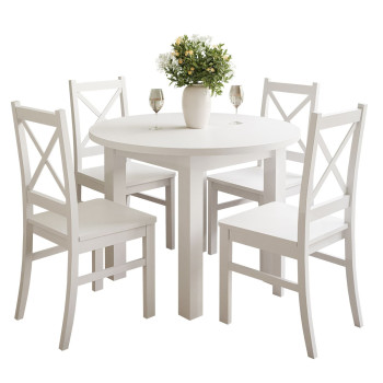 OLEA Esszimmerset Tisch + 4 Stühle OLEA Esszimmerset Tisch + 4 Stühle