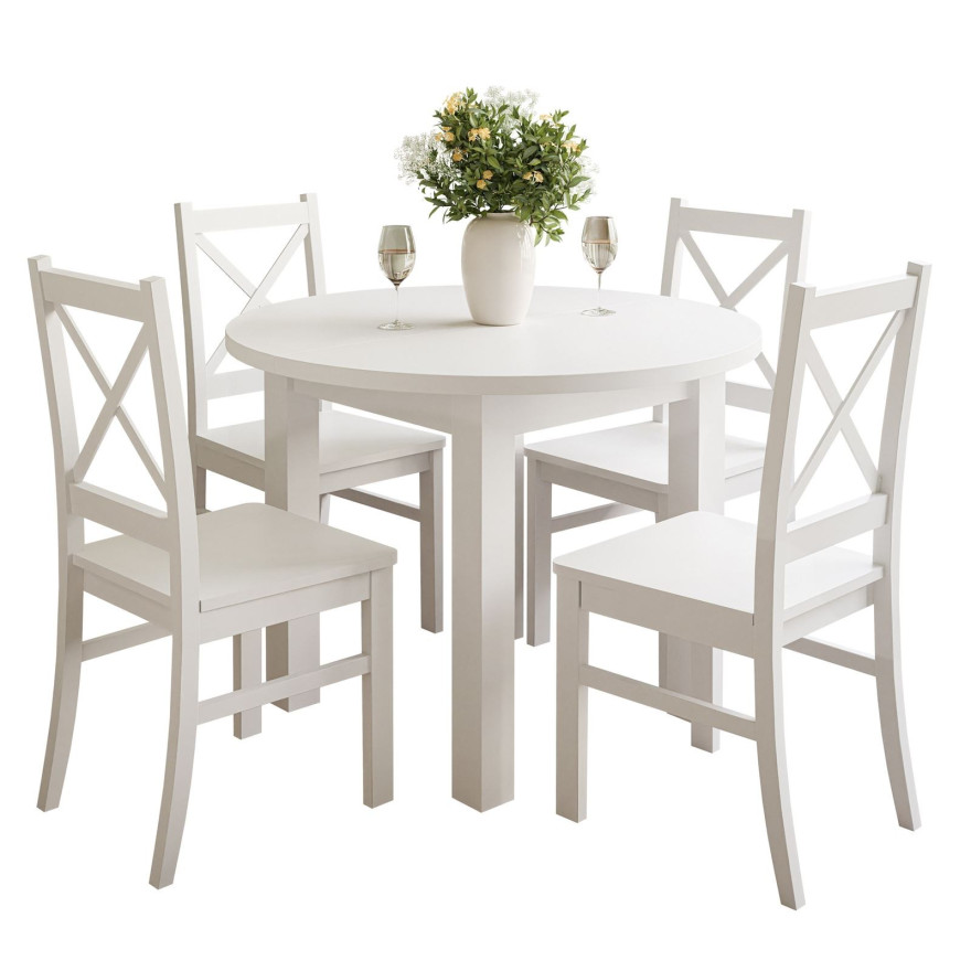 OLEA Esszimmerset Tisch + 4 Stühle OLEA Esszimmerset Tisch + 4 Stühle