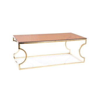 CLIO Couchtisch gold chrom