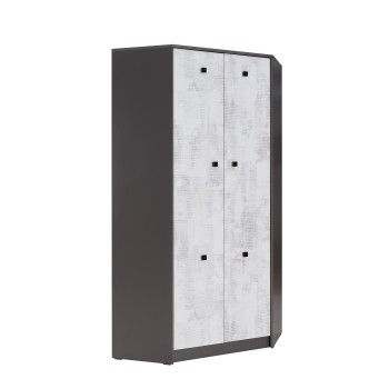 Zweitüriger Eckschrank DIEGO graphit