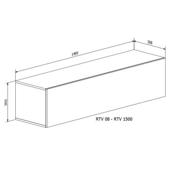 TV-Schrank COLGANTE 150 cm mit Rahmen