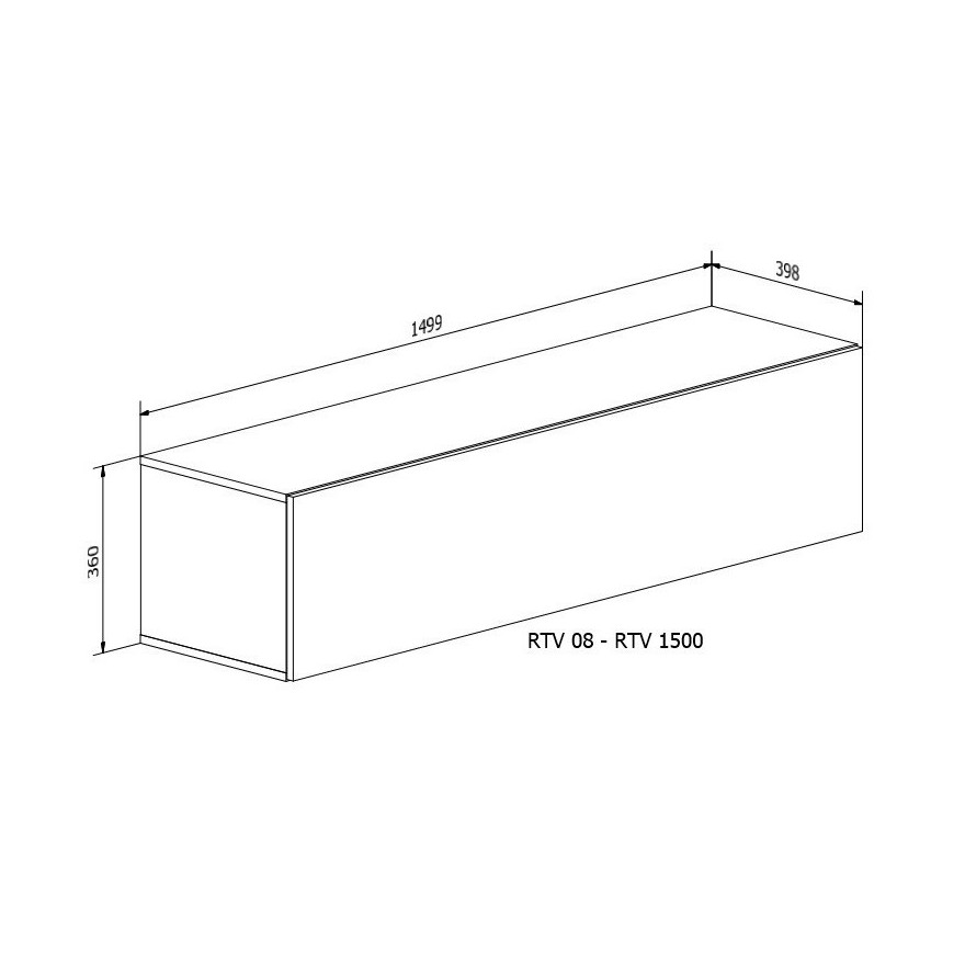 TV-Schrank COLGANTE 150 cm mit Rahmen