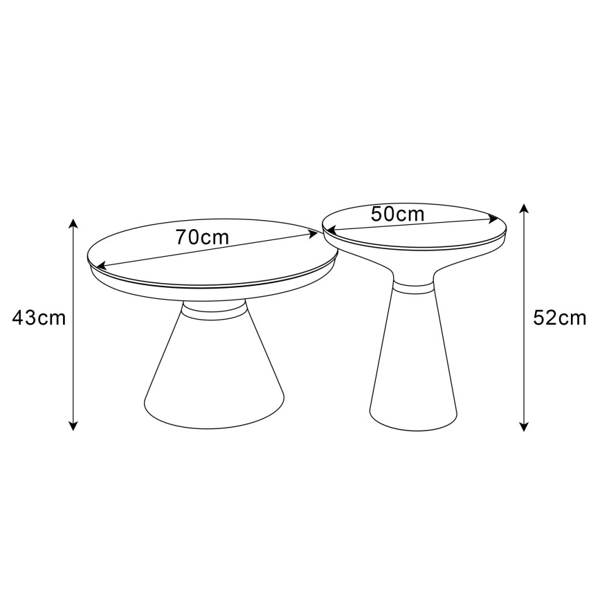 GISELLE 2in1 Couchtisch