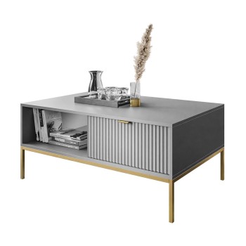 CORTADO GOLD Couchtisch L-104 mit Schublade