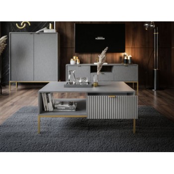 CORTADO GOLD Couchtisch L-104 mit Schublade