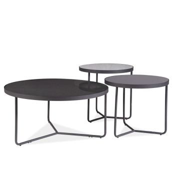 3in1 Couchtisch TROIS Glasplatte 3in1 Couchtisch TROIS Glasplatte